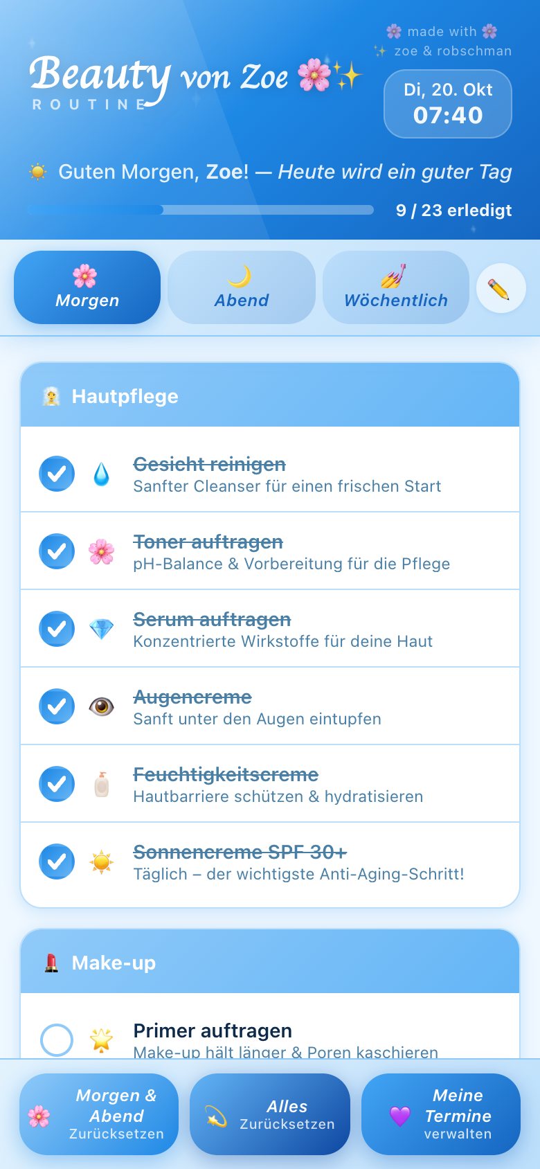 Design „Blau“