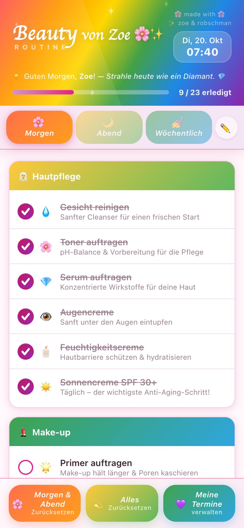 Design „Regenbogen“